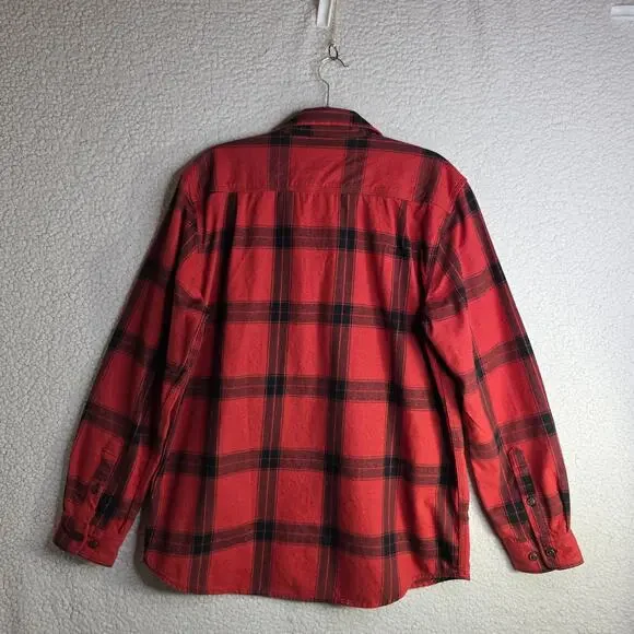 Carhartt Red and Black Plaid Casual Button Down Shirt - Picture 2 of 11